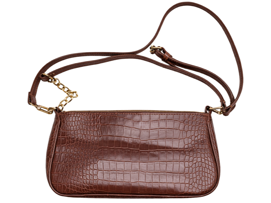 Croc Zip Shoulder Bag