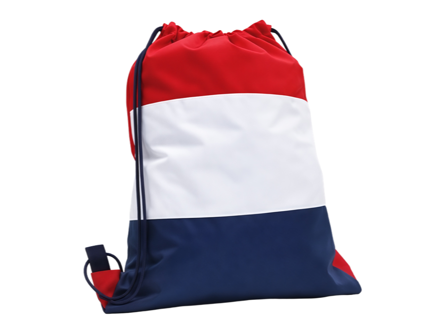 Color Block Drawstring Bag