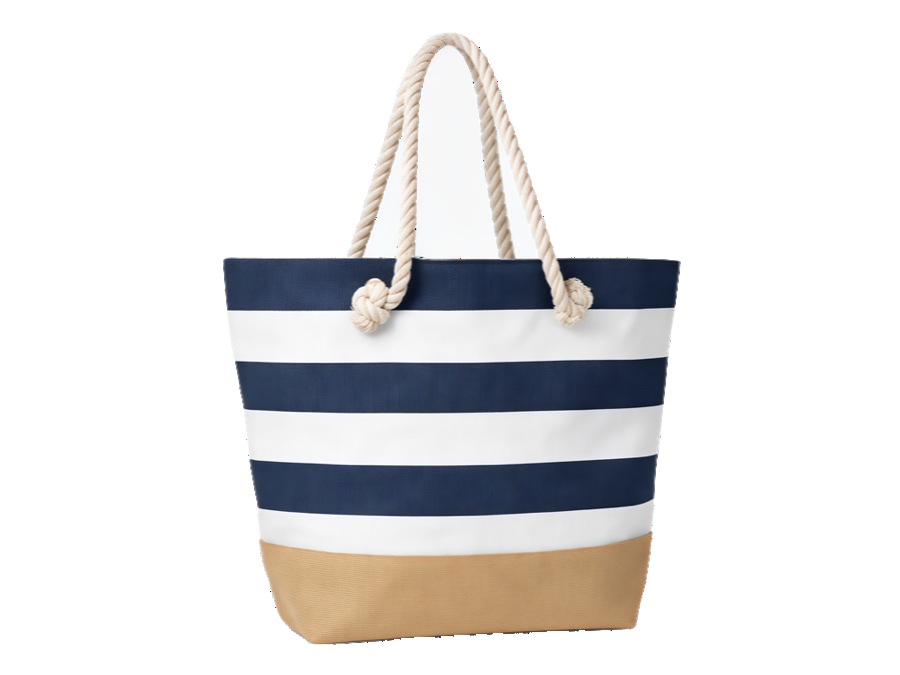 Striped Canvas Tote Bag