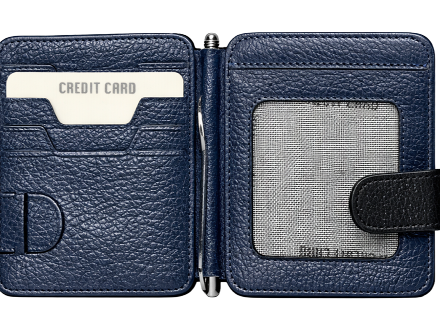 Bifold Card Wallet with Strap