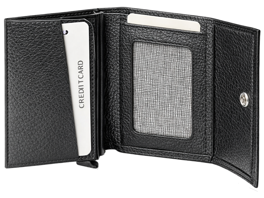 Trifold Card Wallet with Snap